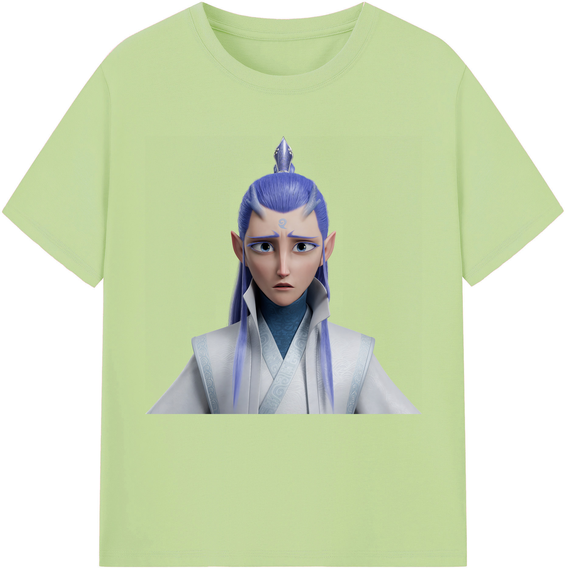 （画像用） Ne Zha 2 ナタ 魔童の大暴れ 綿100％半袖Tシャツ（フロントプリント）